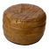 Round leather pouf De Sede from the 1970s.