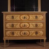 Dresser in lacquered wood with mirror Louis XVI style from the 20th century