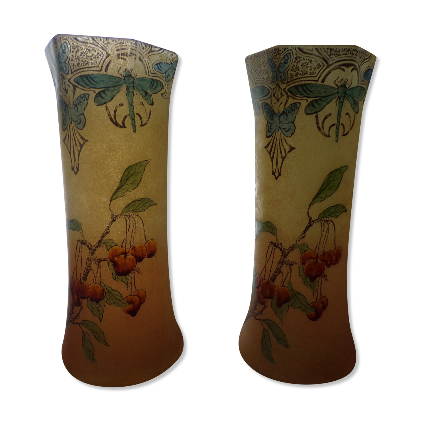 Paire de vases signés Leg pour Legras Selency