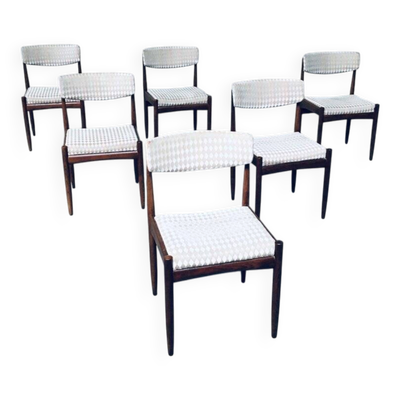 Mid-Century Scandinavian Teak Dining Chair Set, 1960s, Set of 6