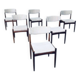 Mid-Century Scandinavian Teak Dining Chair Set, 1960s, Set of 6