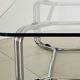 Glass and chrome metal coffee table, Italy 1970s