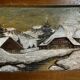 Alpine Table in carved and painted wood 23/32 cm