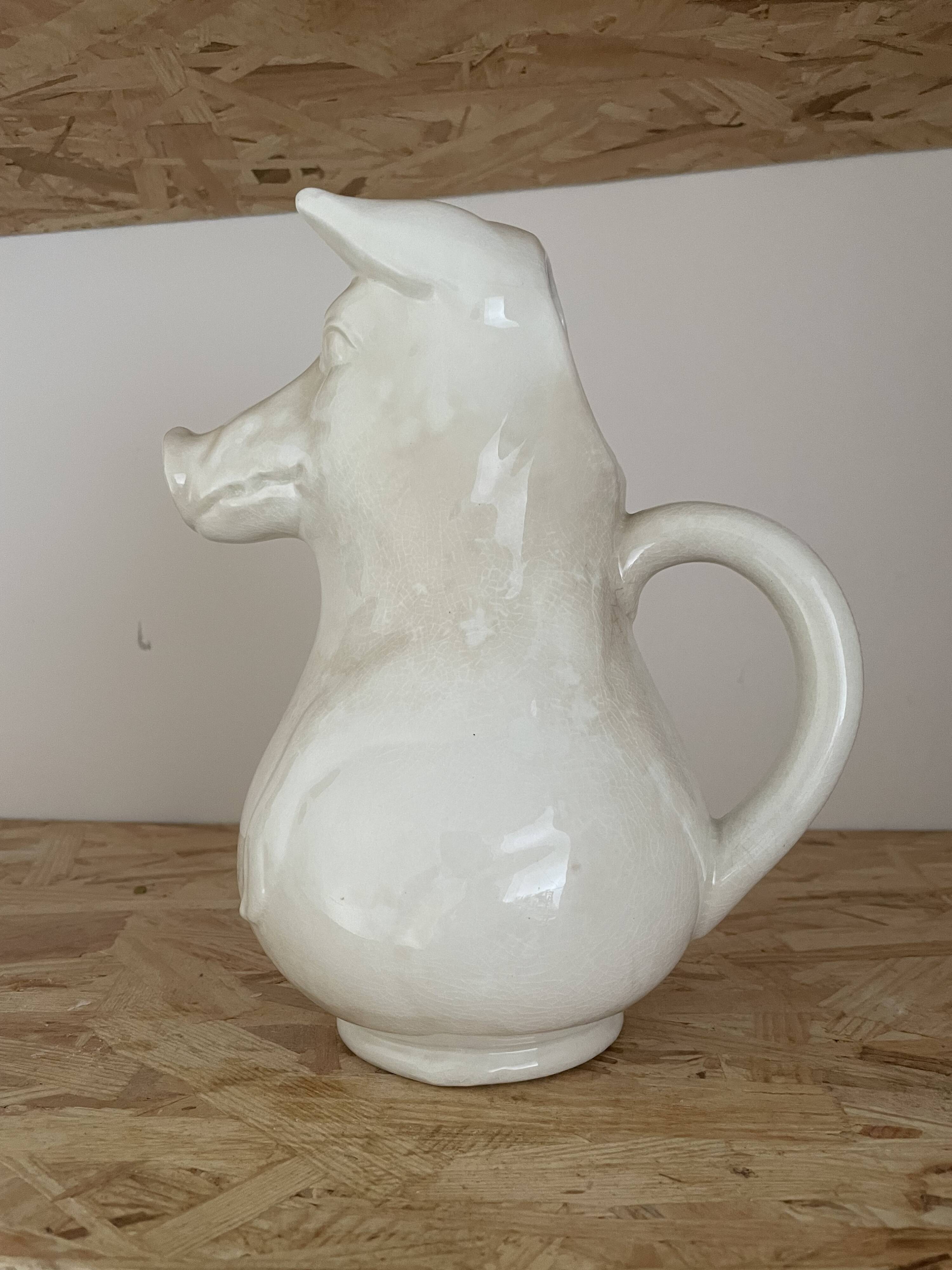 Pichet zoomorphe cochon burleigh ironstone