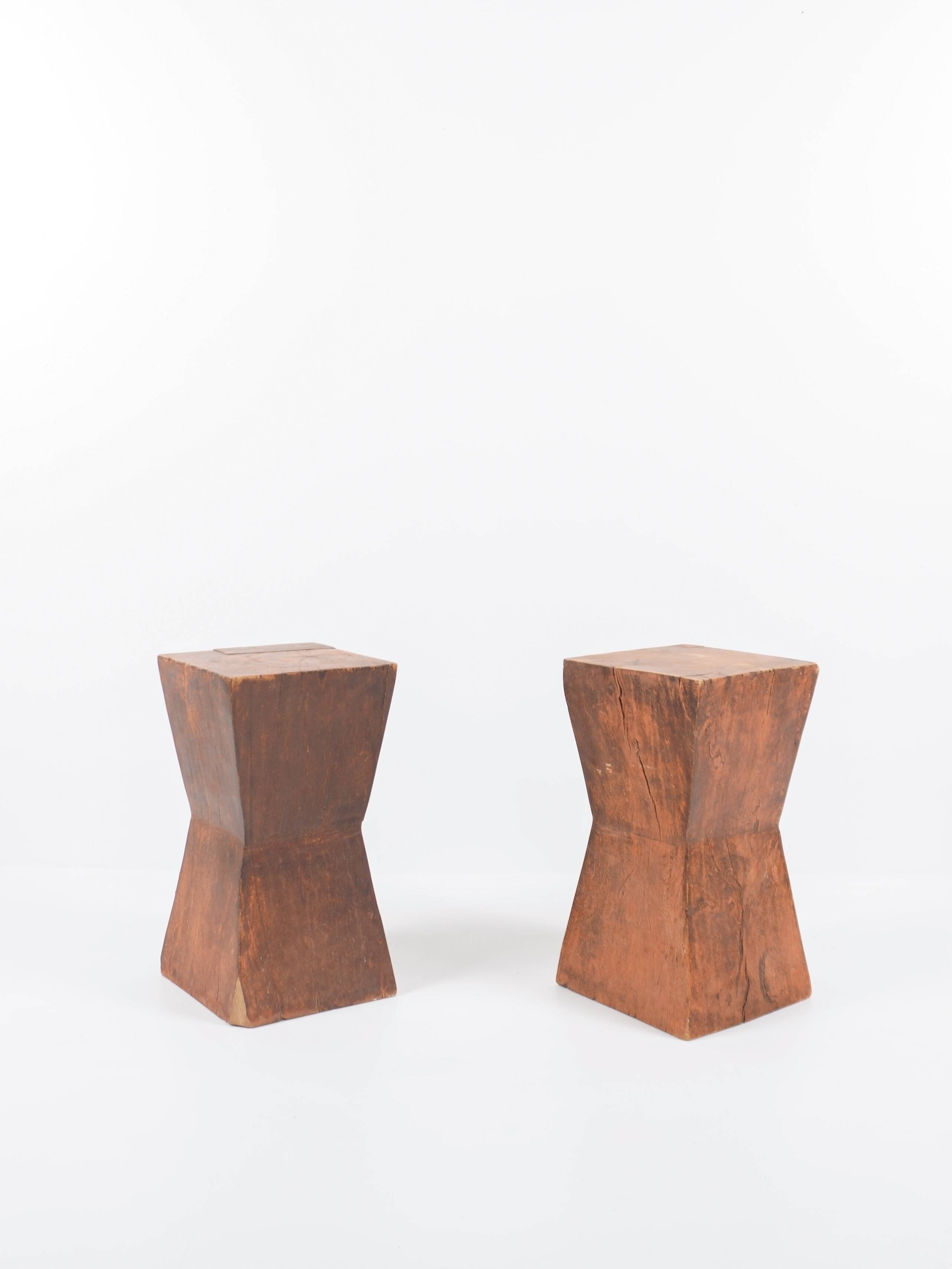 Pair of side tables from around 1950 in the style of Christian Liaigre.