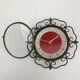 Pendulum clock old featured in metal and vintage copper spikes