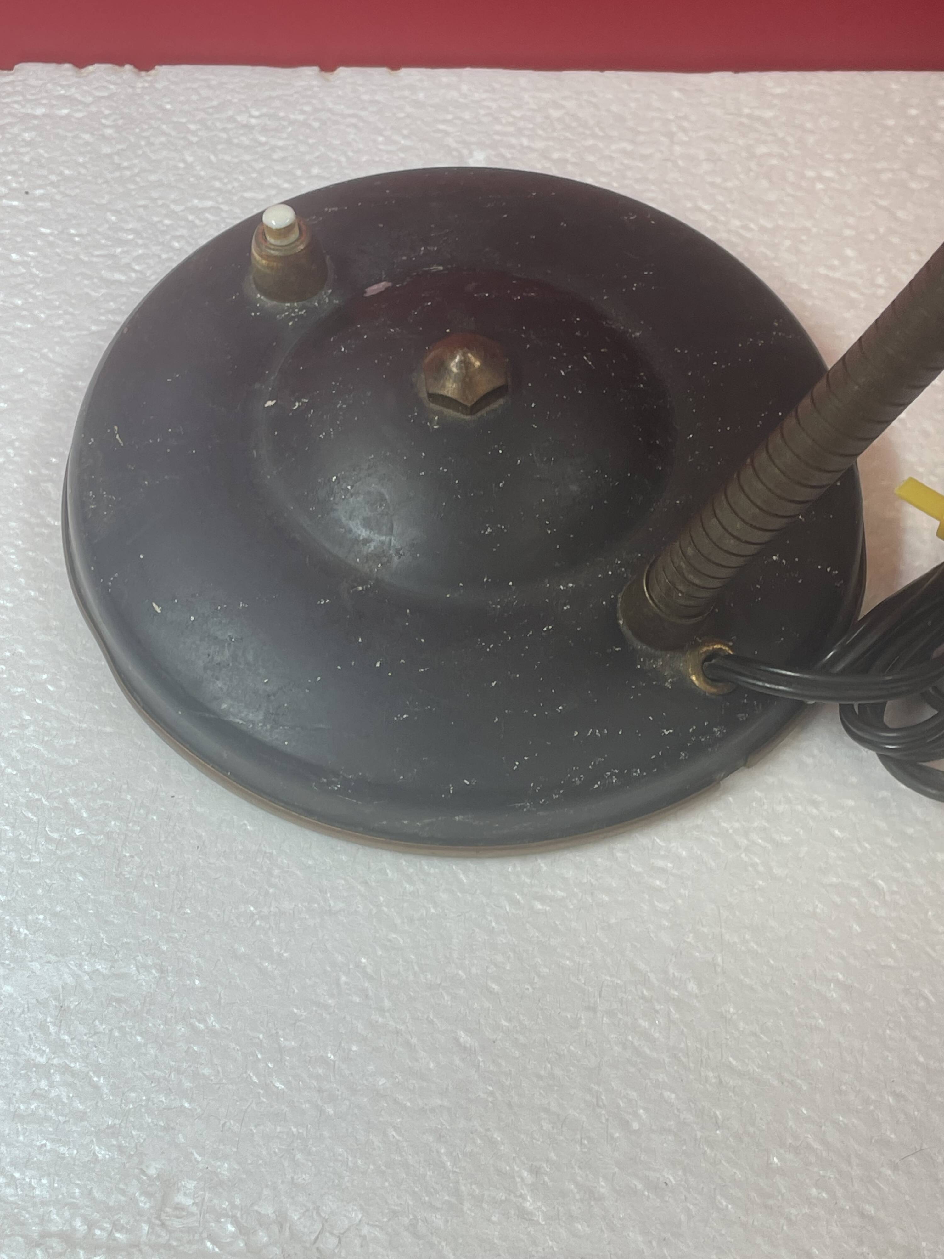 Vintage metal and flexible brass workshop lamp - approximately 50 cm