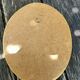 Oval wooden mirror 60s - 22x18cm
