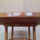 Round dining table vintage curved wooden foot