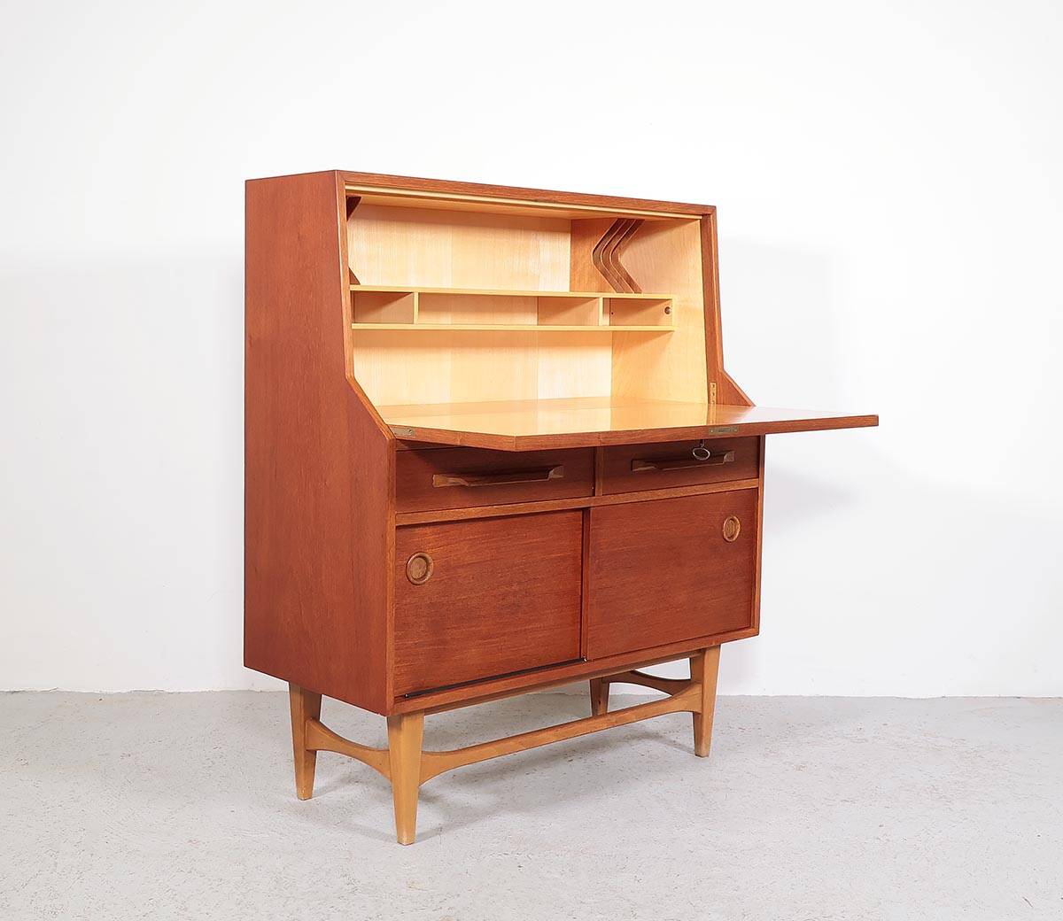 Vintage teak secretary from the 60s