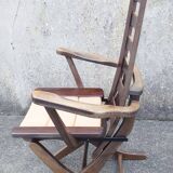 Pair of vintage TRICONFORT France deckchairs and relax chairs
