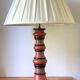 Vintage Italian turned wood lamp