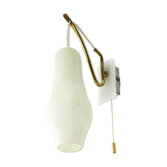 Wall lamp glass and brass 1950