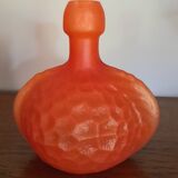 Vase coloquinte Pâte de Verre orange Art Nouveau