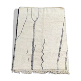 Berber carpet abstract patterns black 175x240 cm