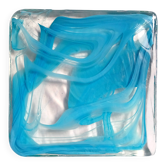 Minimalist Murano sommerso glass block plate