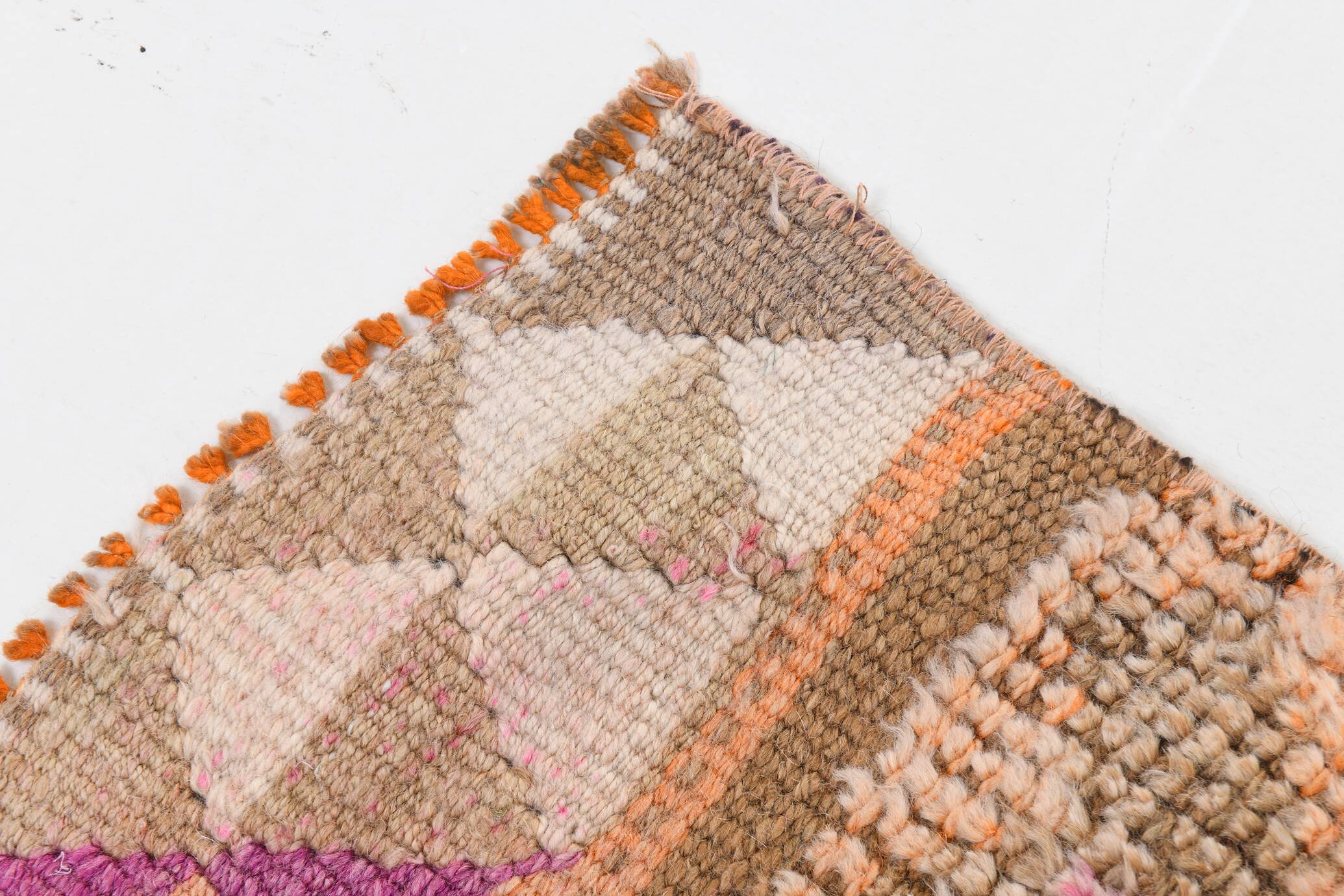 Pink Orange Vintage Runner Rug 95x363Cm SK 18096