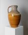 XXL Scheurich ceramic vase with beige-brown gradient glaze, jug with handle, 1970s Germany, vintage country-house decor