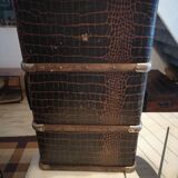 Old 1930s crocodile effect suitcase