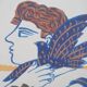 Alekos FASSIANOS: Olympic Games, Athlete with branches and dove, Signed lithograph
