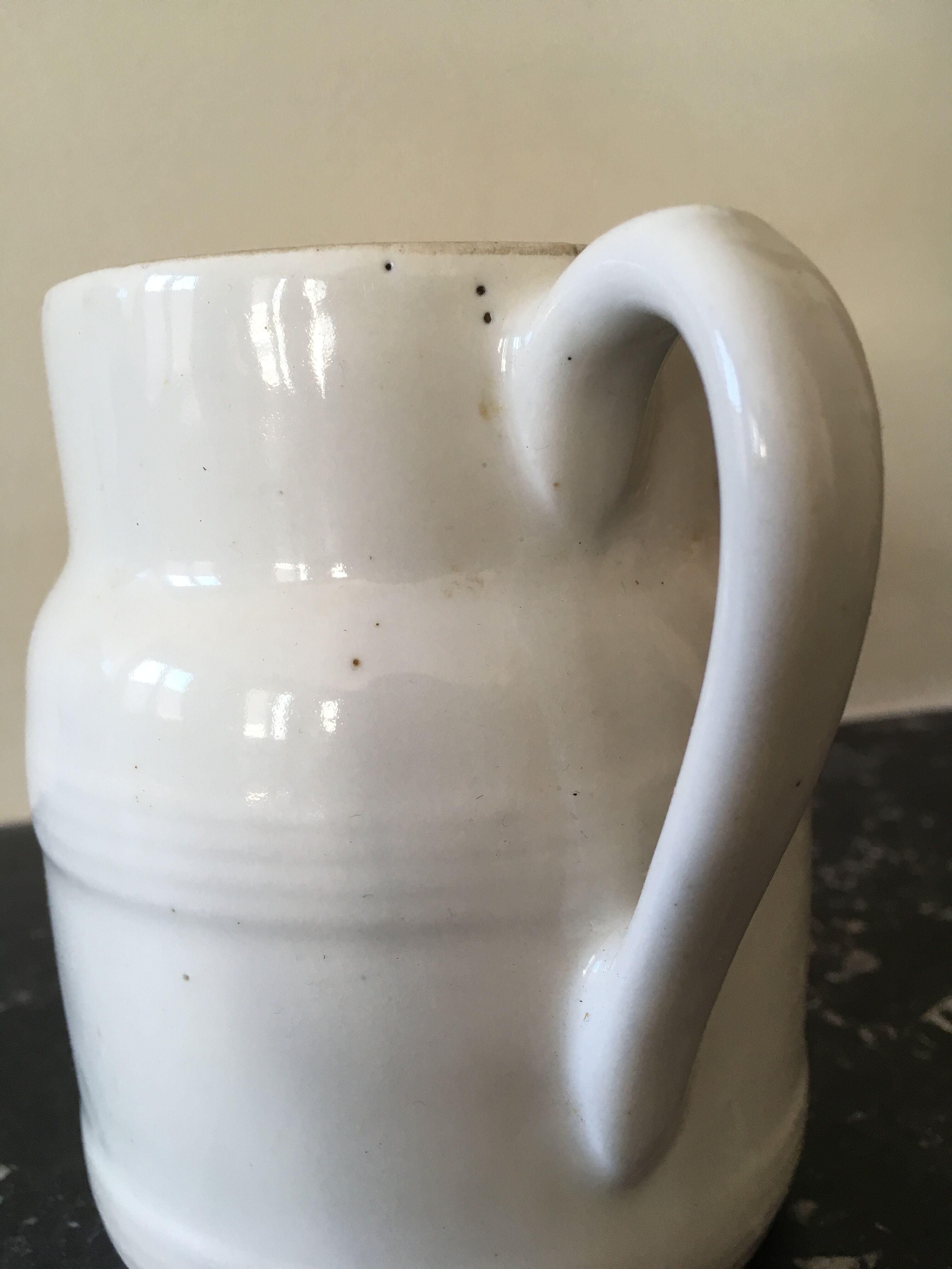 Pitcher in white fire porcelain by P. Precieux