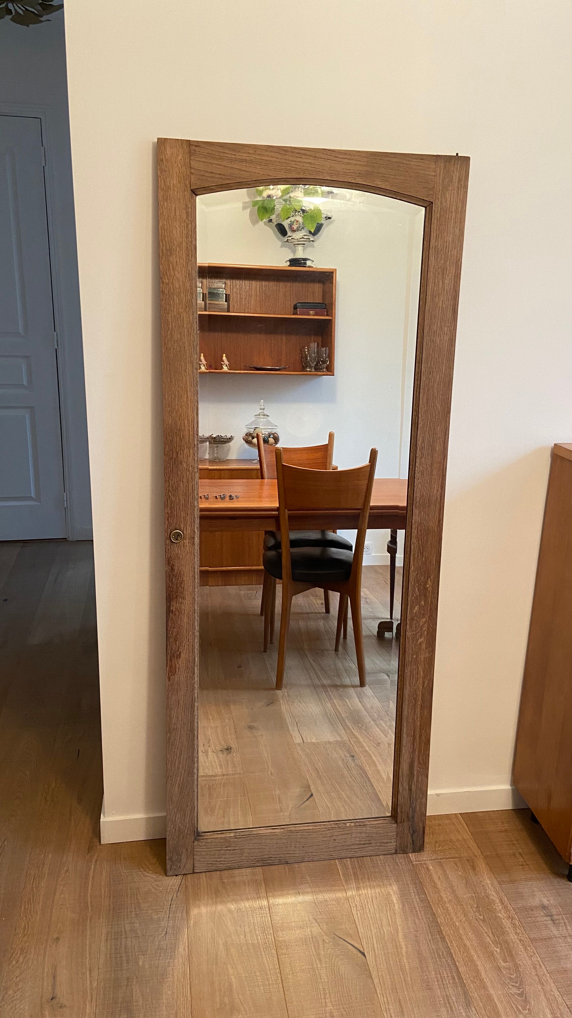 Beveled mirror 168 x 66 cm - 1950
