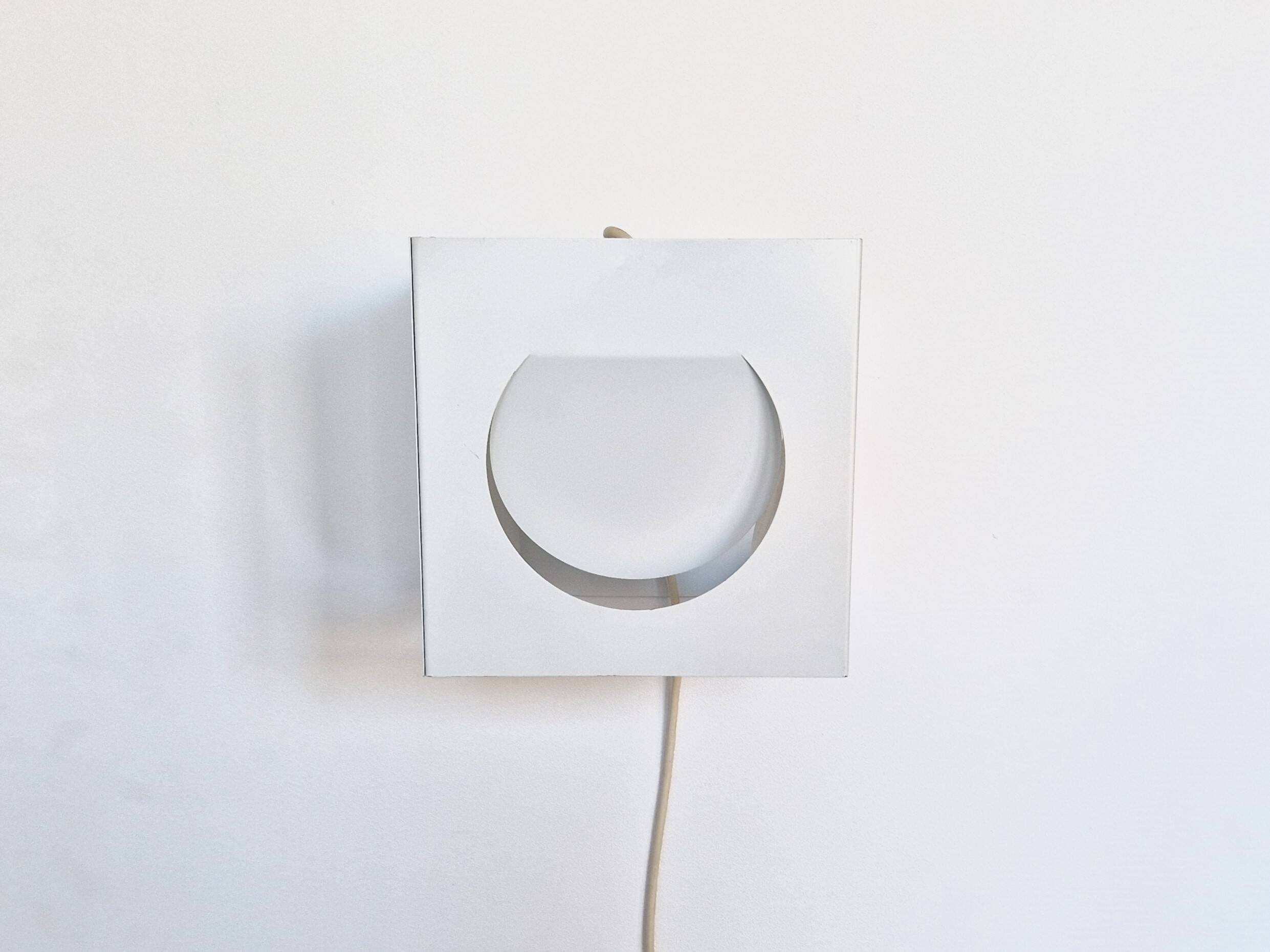 White metal wall sconce by Shogo Suzuki for Orno, Finland 1960's