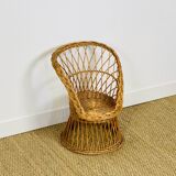 Children's wicker armchair