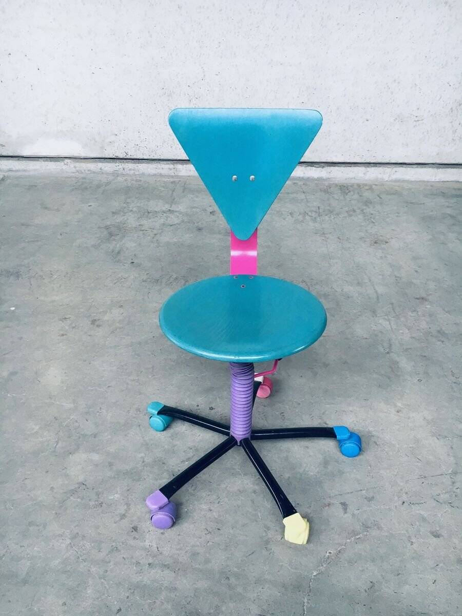Colorful Desk Chair, 1980s