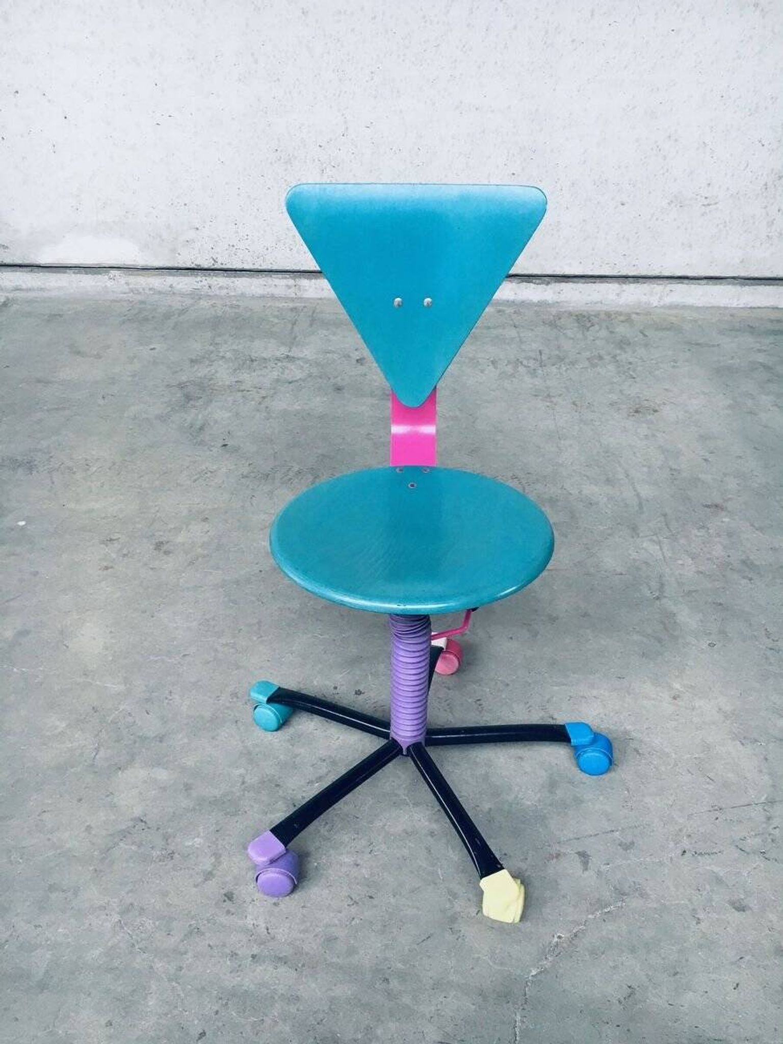Colorful Desk Chair, 1980s