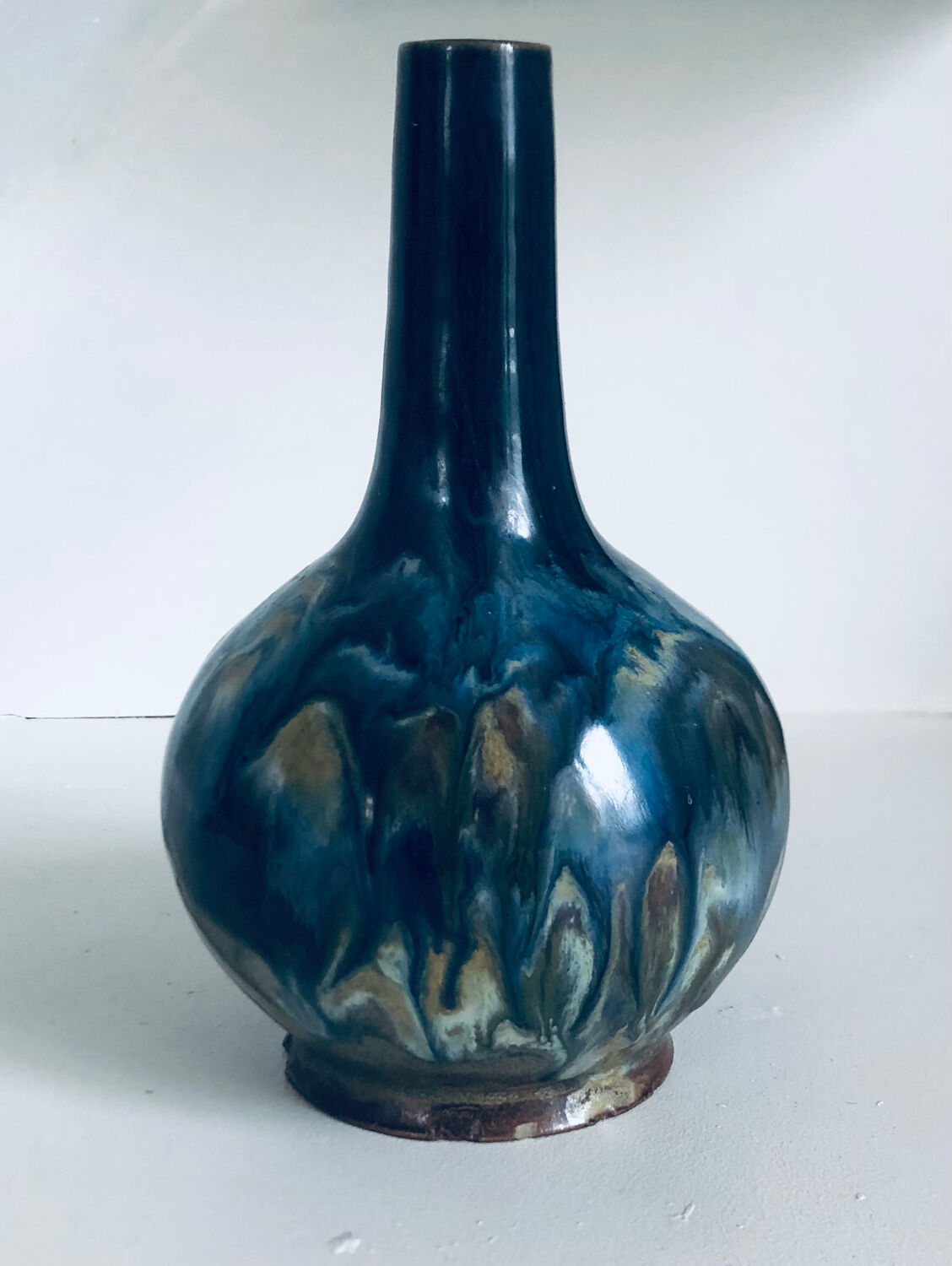 Art Deco vase in salt-glazed stoneware by Labrec by Labrut & Recullé