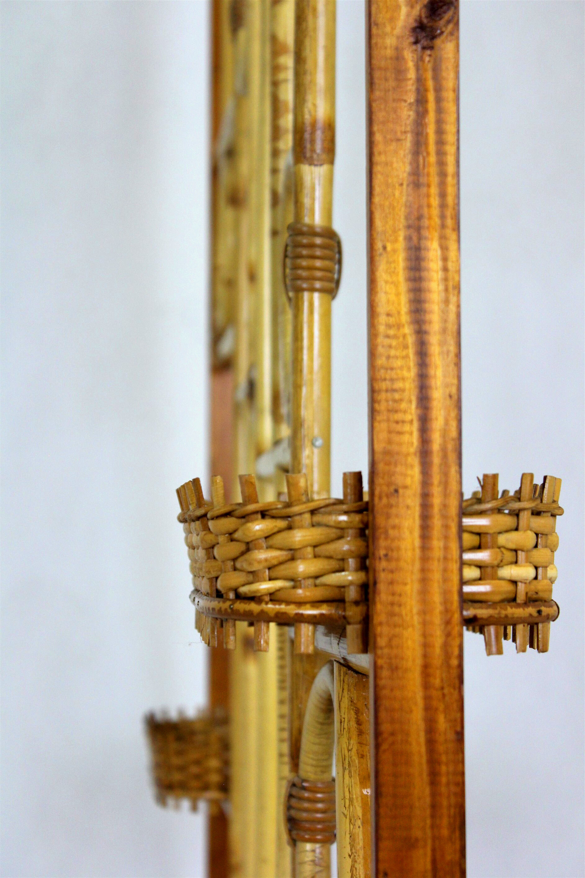 Vintage Bamboo and Rattan Room Divider, 1970s