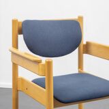 A Wilde & Spieth chair with armrests, solid wood from the 80s, 4 chairs available