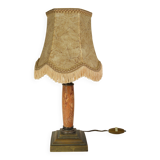 Marble and brass column lamp