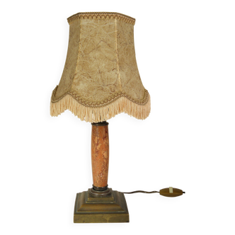 Lampe colonne marbre et laiton