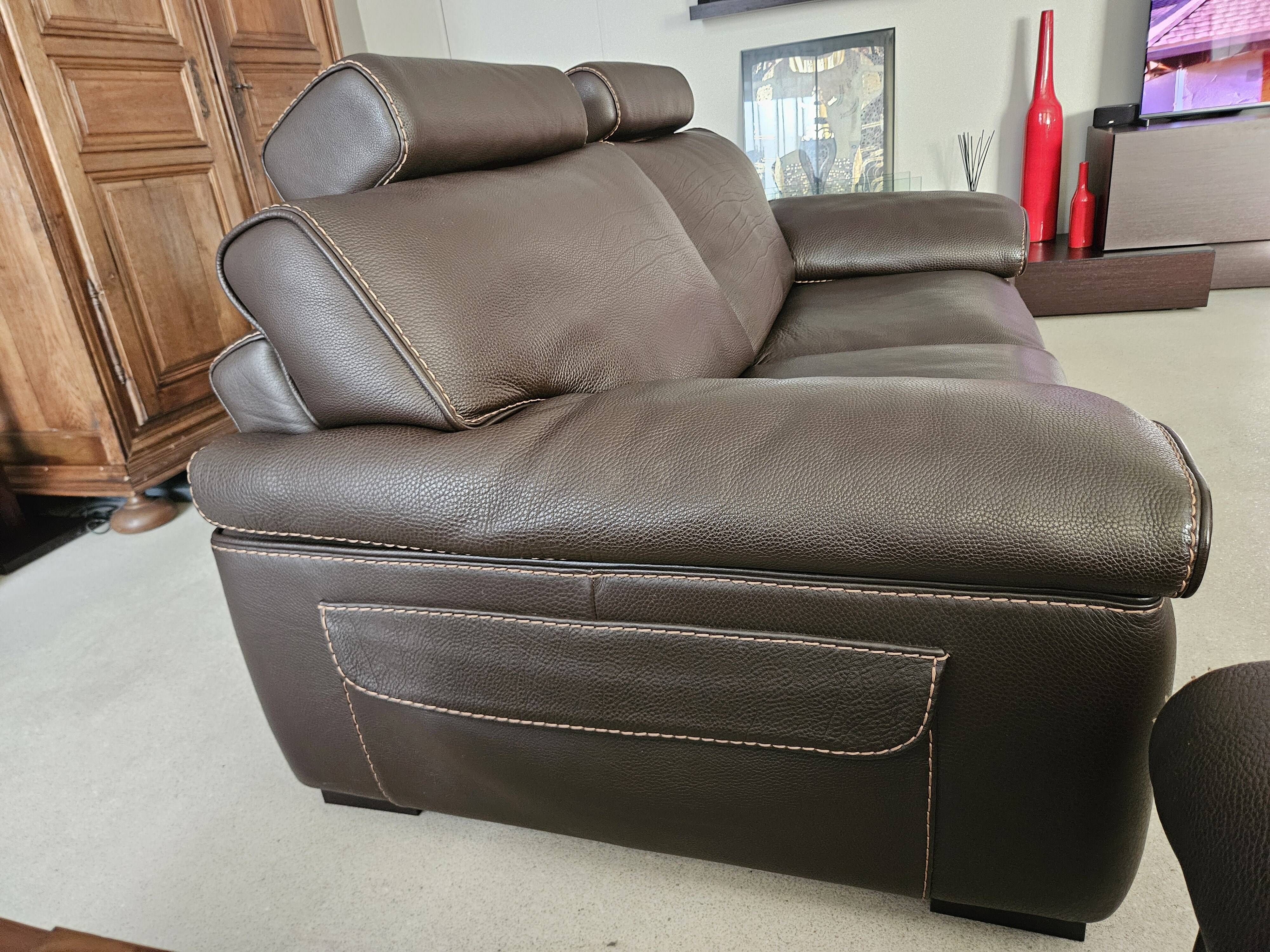 Ascot leather sofa Roche Bobois
