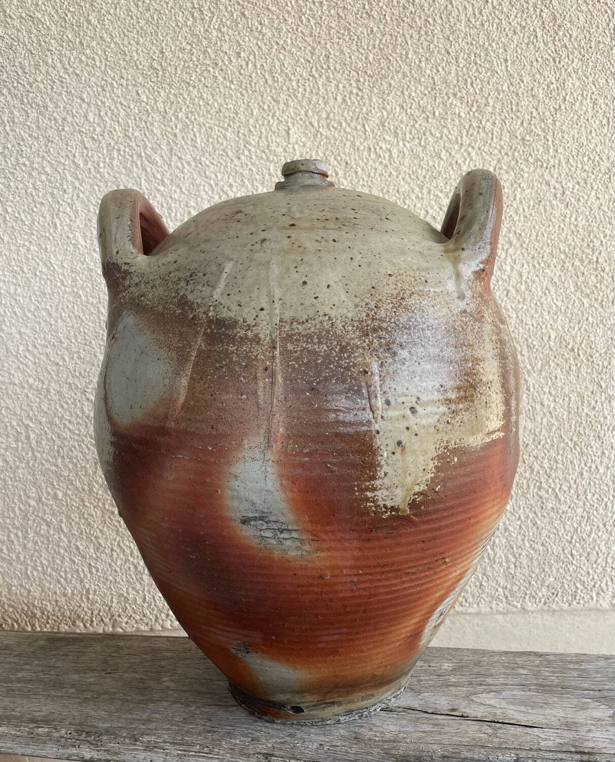 XXL Stoneware Jar Puisaye Antique 19th Century French Crafts