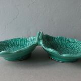 Double ceramic cups shape cabbage leaves