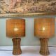 Paire de lampes en osier