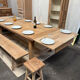 Table de ferme en chêne massif avec rallonges