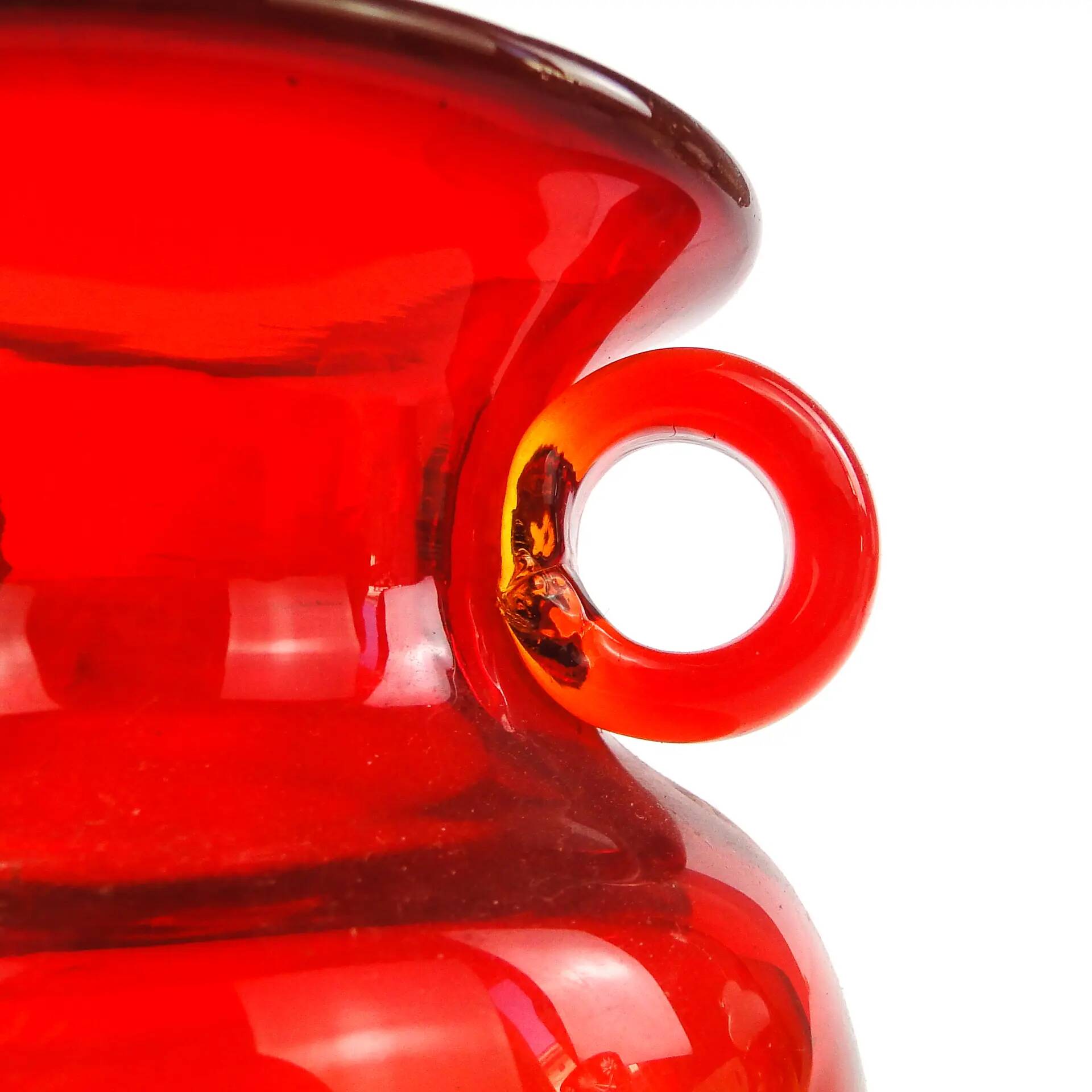 Mid-century modern vase, glass, designed by J. Słuczan-Orkusz, Poland, 1970s