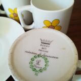 5 tasses à expresso en porcelaine