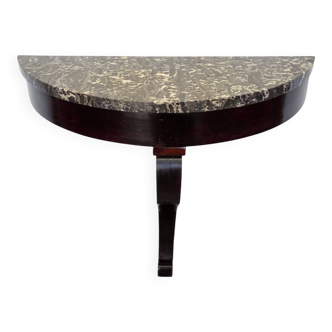 Console murale antique avec dessus en marbre, 2e moitié des années 1800