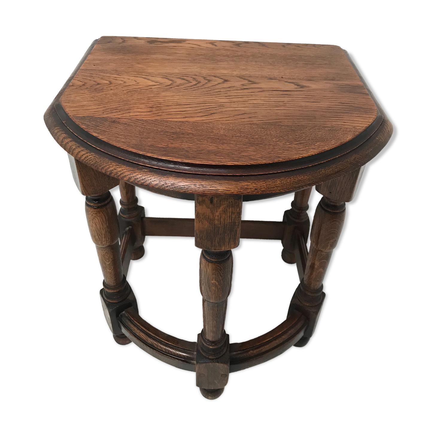 vintage half moon farmhouse stool