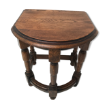 Tabouret de ferme demi lune vintage