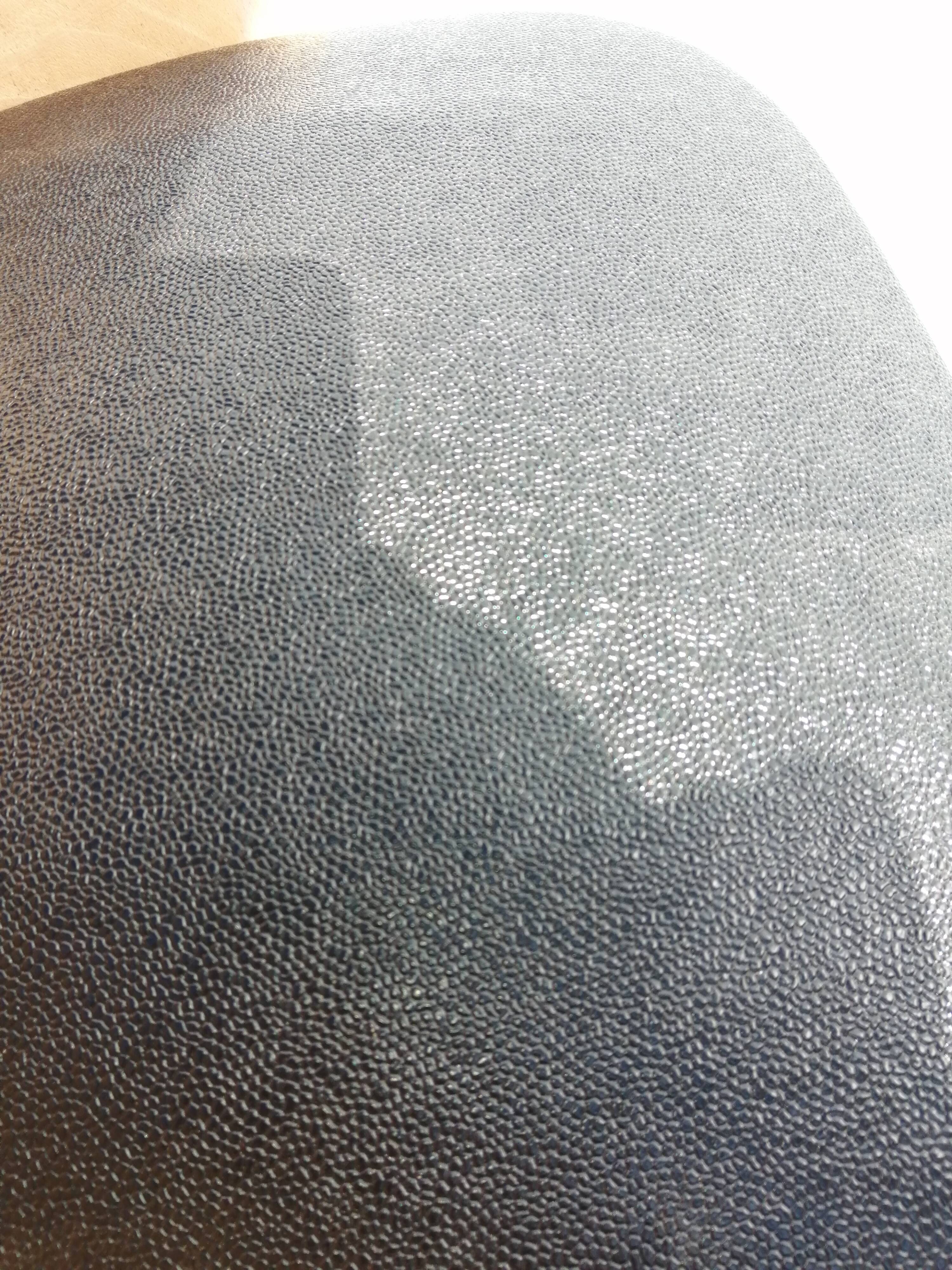 Pair of wooden tonneau chairs and vintage skai 1960