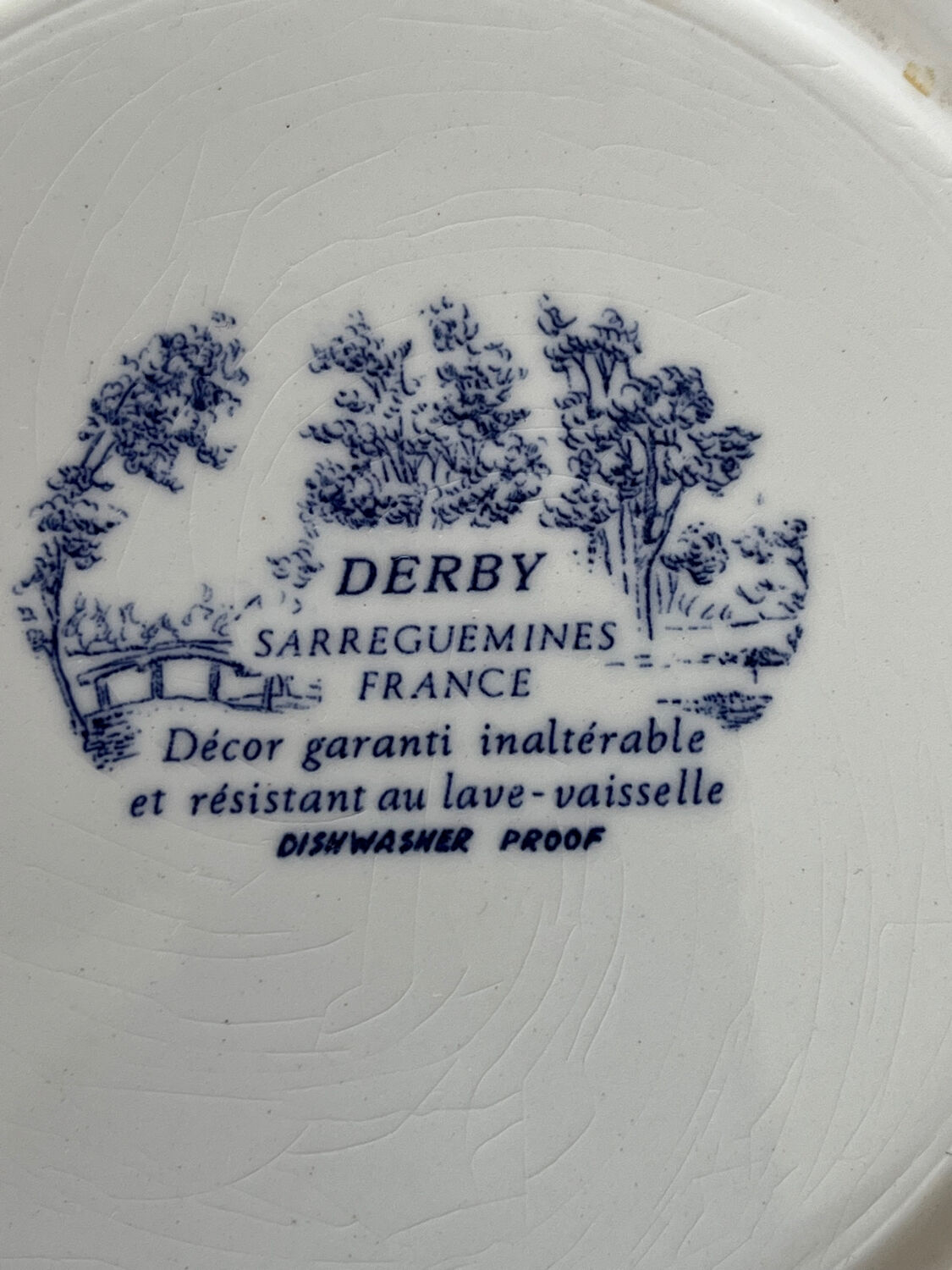 5 assiettes à dessert Derby Sarreguemines