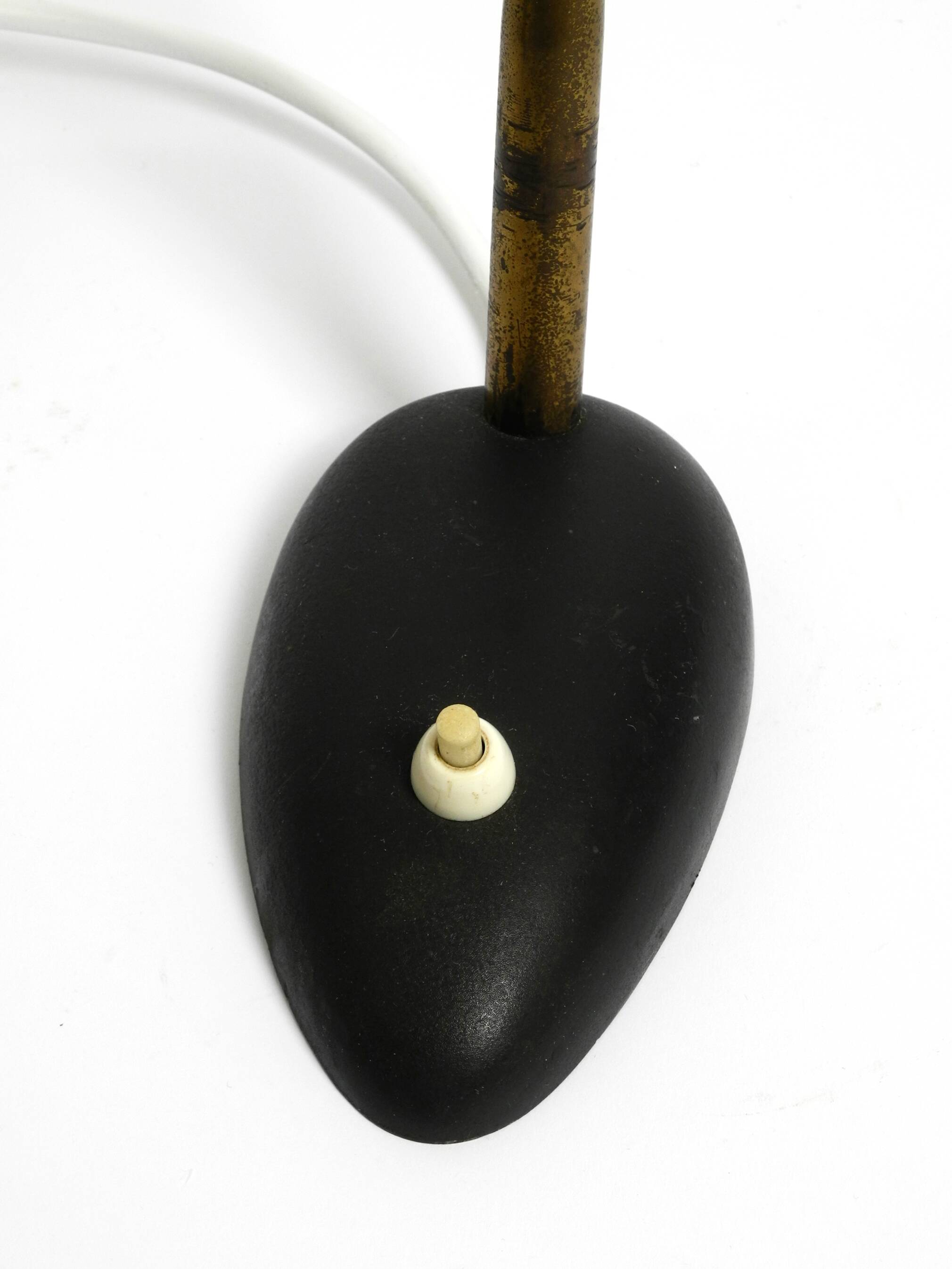 Pair of small 1950s metal table lamps with goosenecks by Gebrüder Cosack