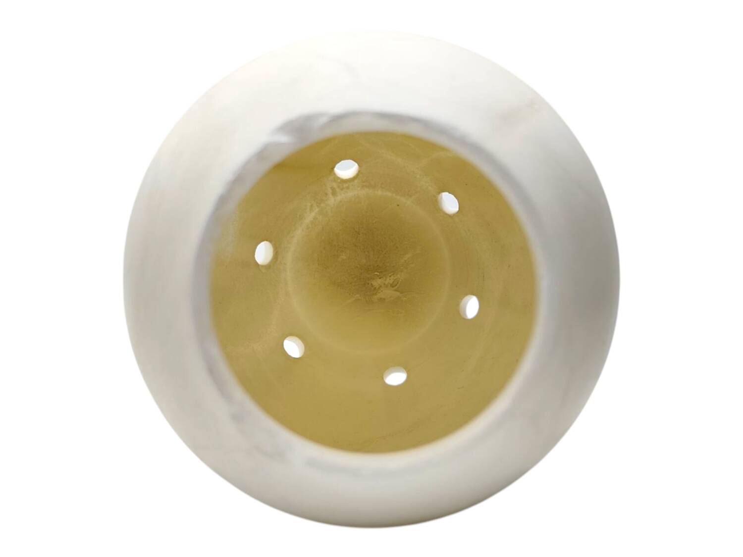 Vintage 1990 Alabaster Egg-Shaped Lamp - Soft Ambient Glow