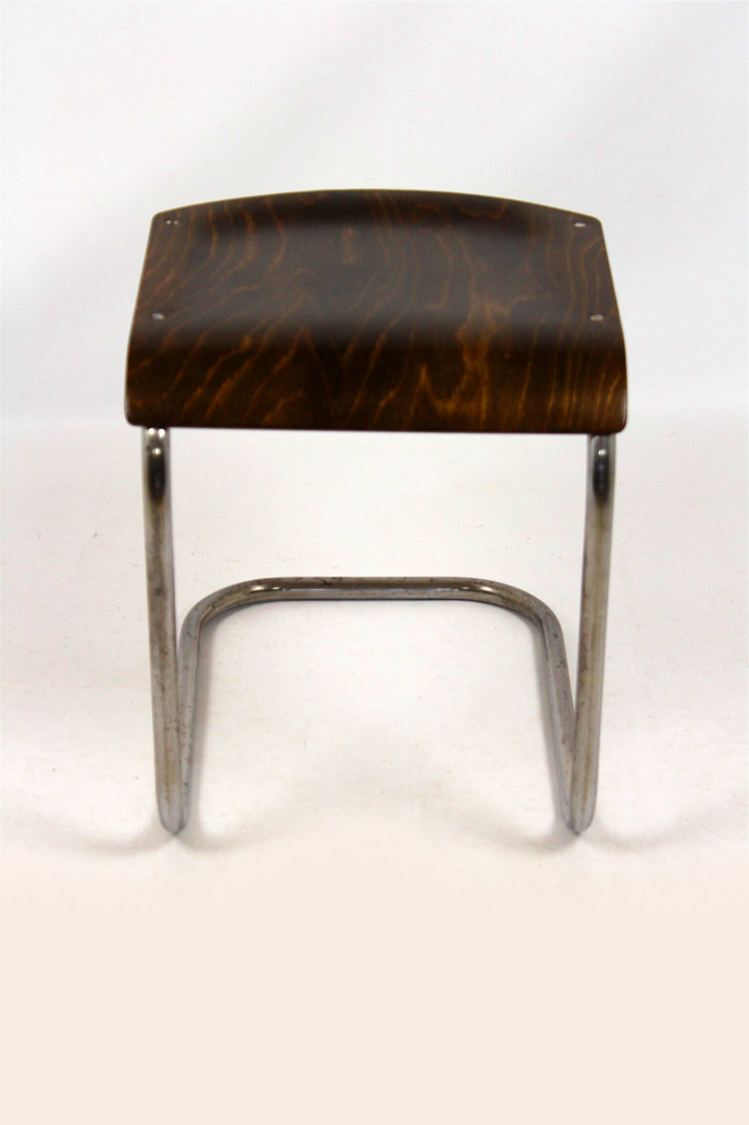 Bauhaus chrome Picollo stool by Mart Stam for Mücke-Melder, 1930s